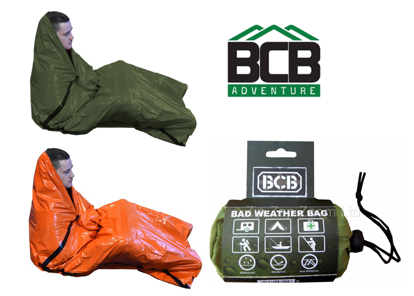 BCB Emergency Bad Weather Survival Sleeping Bivi Bag Orange Army