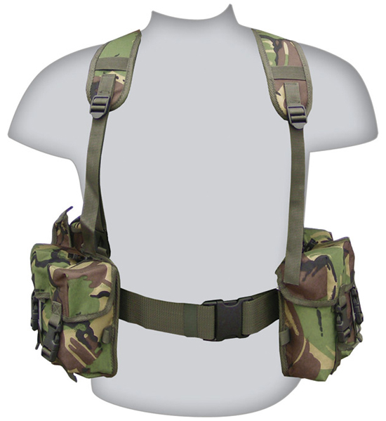 British Army Combat PLCE Full Webbing Pack Belt Vest Set System Assault ...