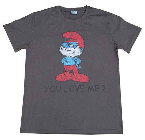 Mens Funny Cool Retro Papa Smurf Cartoon T-Shirt Large | eBay